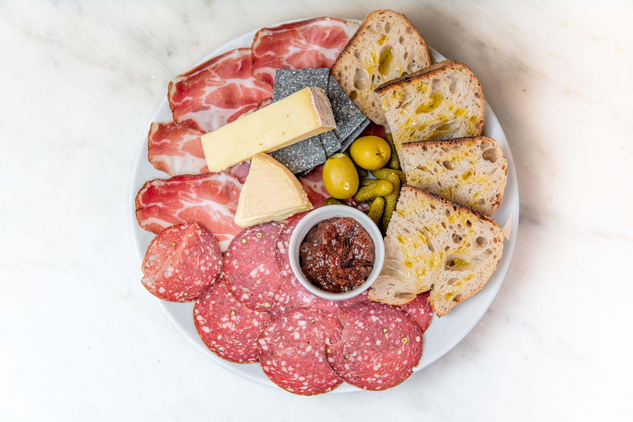 seasonal charcuterie and cheese board at friends of ham