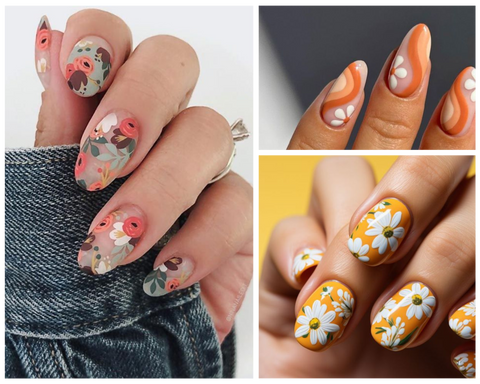 Floral Pattern Nails