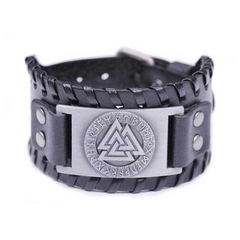 Bracelet viking cuir