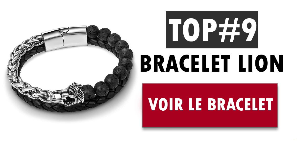 Le bracelet chaîne de moto avec ses têtes de lion