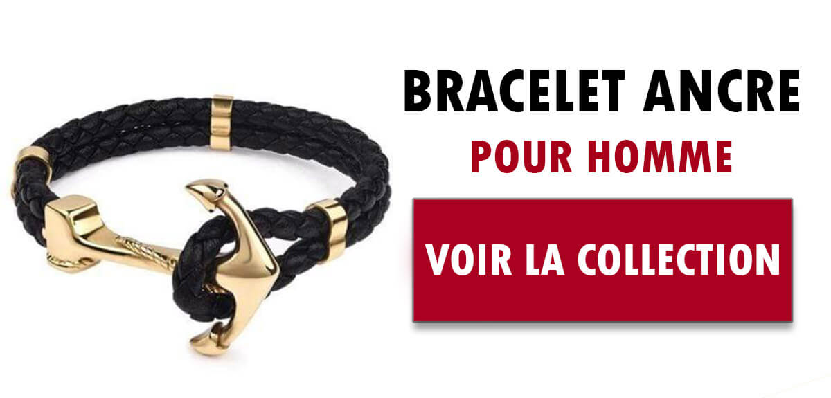 Bracelet ancre pour homme collection