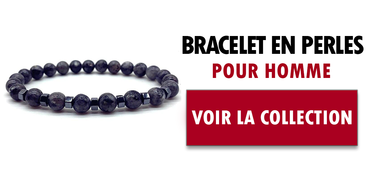 Collection bracelet perle homme