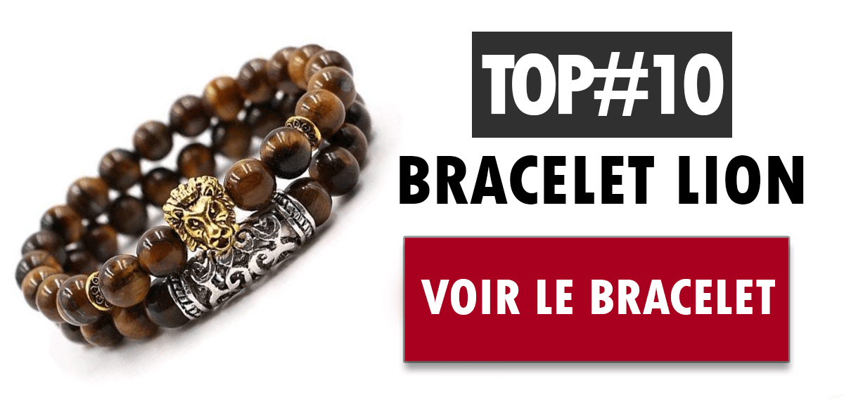 Le bracelet lion doré pour homme