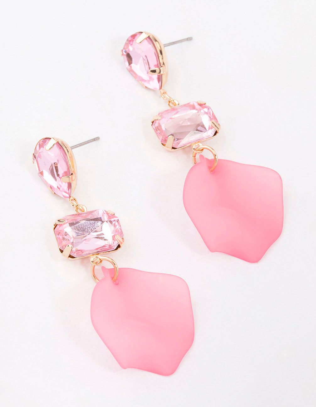 Hot Pink Rhinestone Statement Drop Dangle Earrings For Women Luxury  Designer Geometric Large Pendants Wedding Party