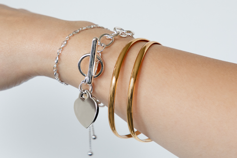two-toned-bracelet-stack