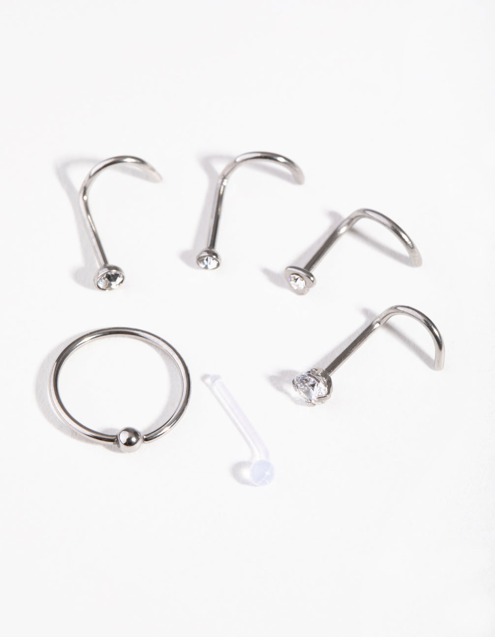 Titanium Diamante Nose Studs - Lovisa