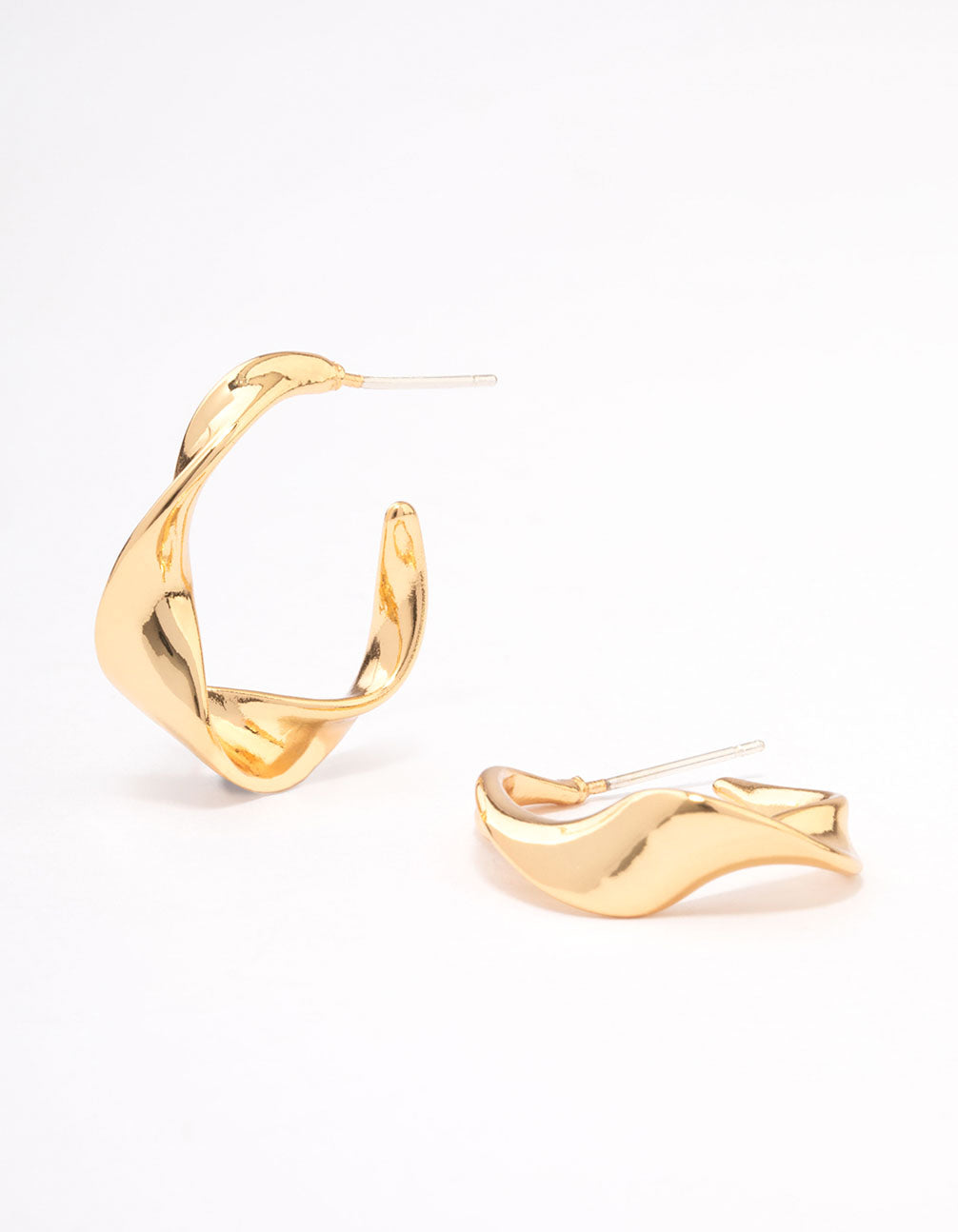 Gold Plated Oval Knotted Drop Earrings - Lovisa