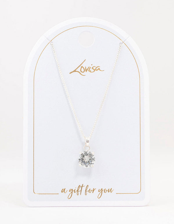 Lovisa Gold Mesh Necklace With Large Baguette Stone and 