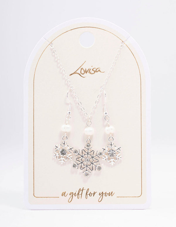 Lovisa Gold Mesh Necklace With Large Baguette Stone and 