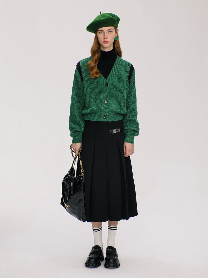Bonita Color Knit Cardigan (Green) – SINCETHEN
