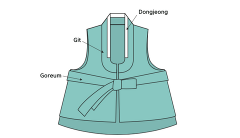 Korean hanbok male men's fashion vest ties