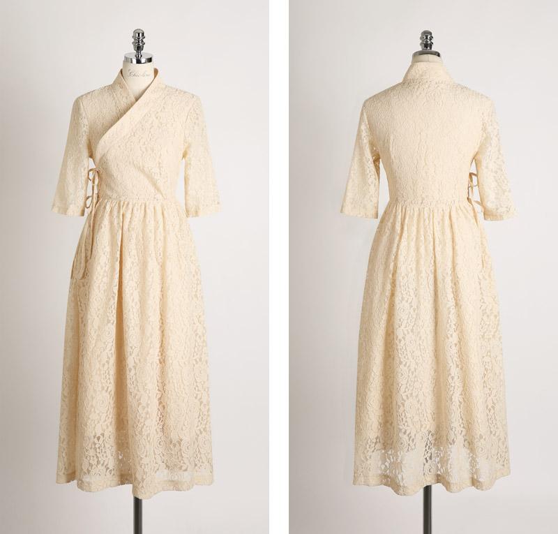 womens ivory lace dress