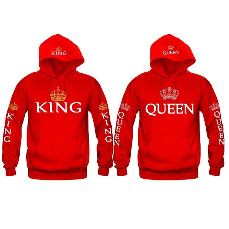 king and queen couple hoodies