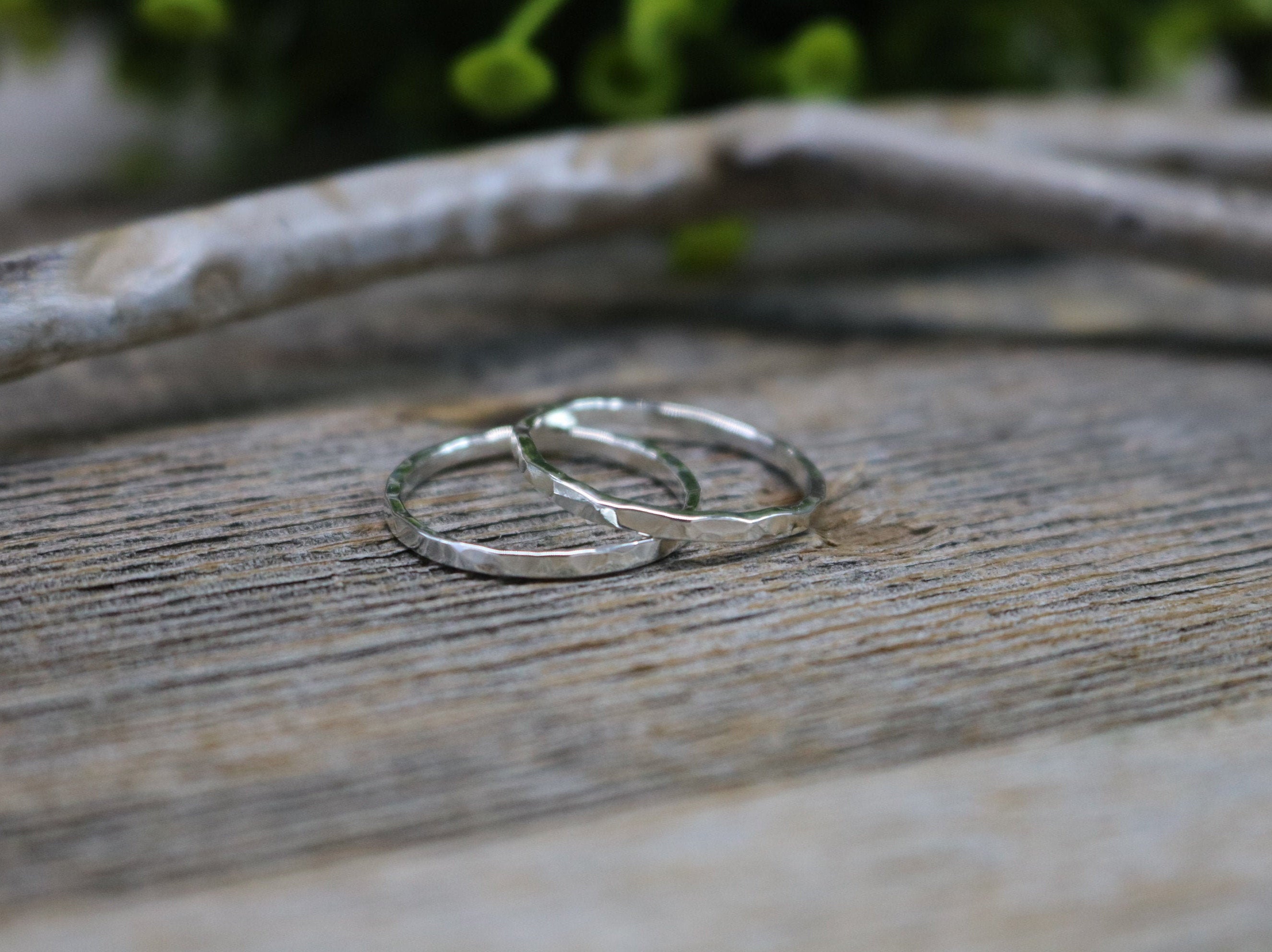 SELINA Ring - Hammered Sterling Silver Stacking Ring, Minimal Ring ...