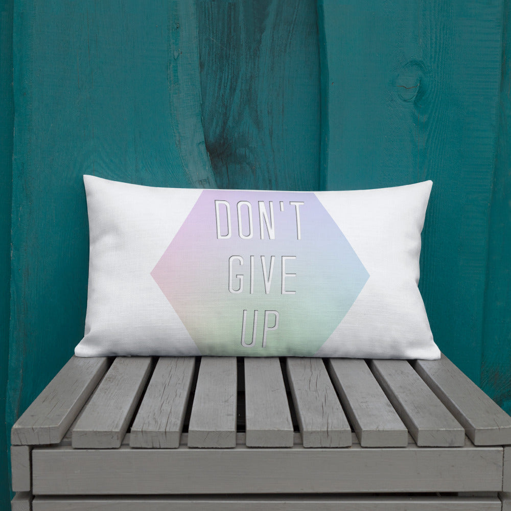 Don't Give Up Premium Pillow-Marching Arts Merchandise-Marching Arts Merchandise