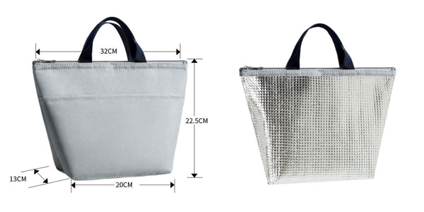 Sac Cabas Isotherme Gris pour repas