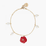 Red rose thin bracelet