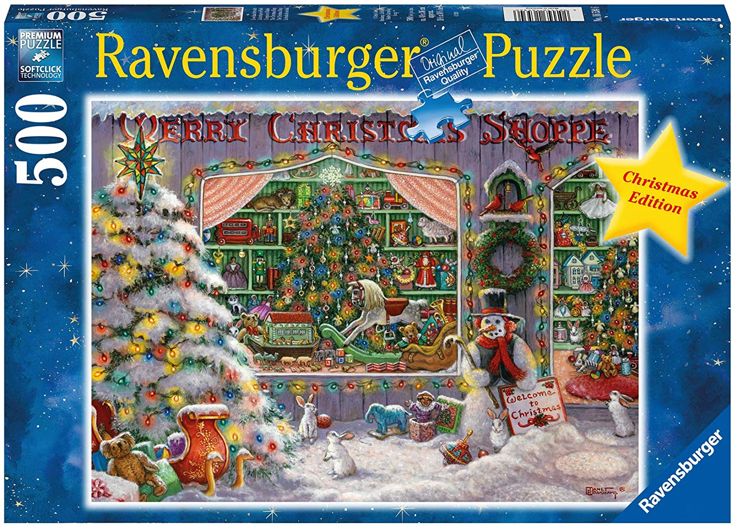 Puzzle Ravensburger The Christmas Shop (500 Pieces) & Board Game