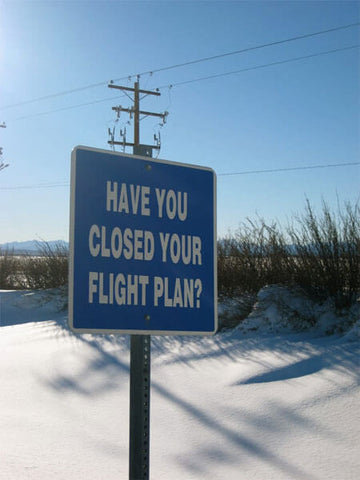 Flight Plan Warning Sign
