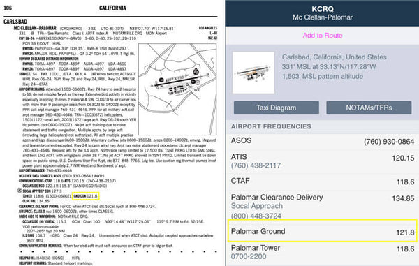 Airport chart supplement