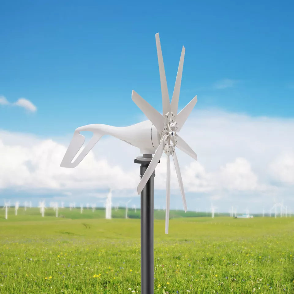8 Blades Wind Turbine Generator for Home Use - Efficient Renewable Energy Solution for Residential Power Generation