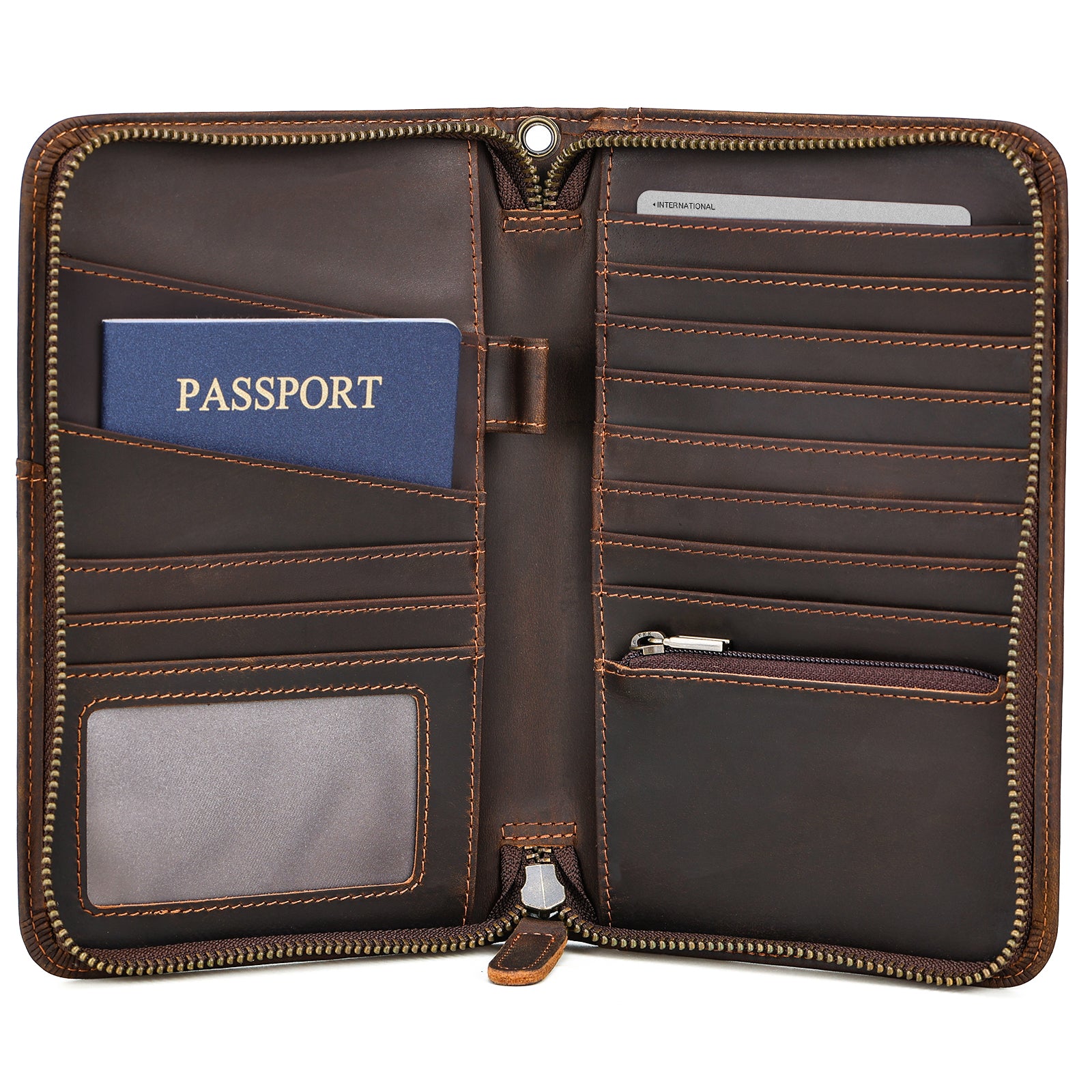 arpera genuine leather family passport holder for 6 passports