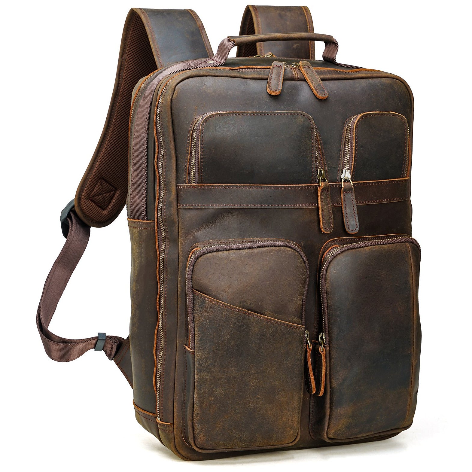 Leather Manhattan Backpack in Genuine Leather