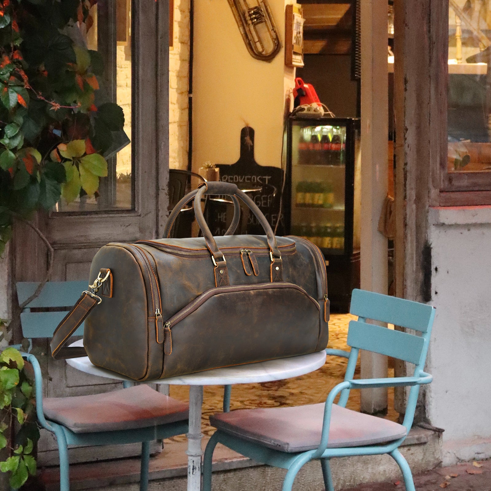 Figaro. Handmade Leather Travel Weekend Bag. – ELF