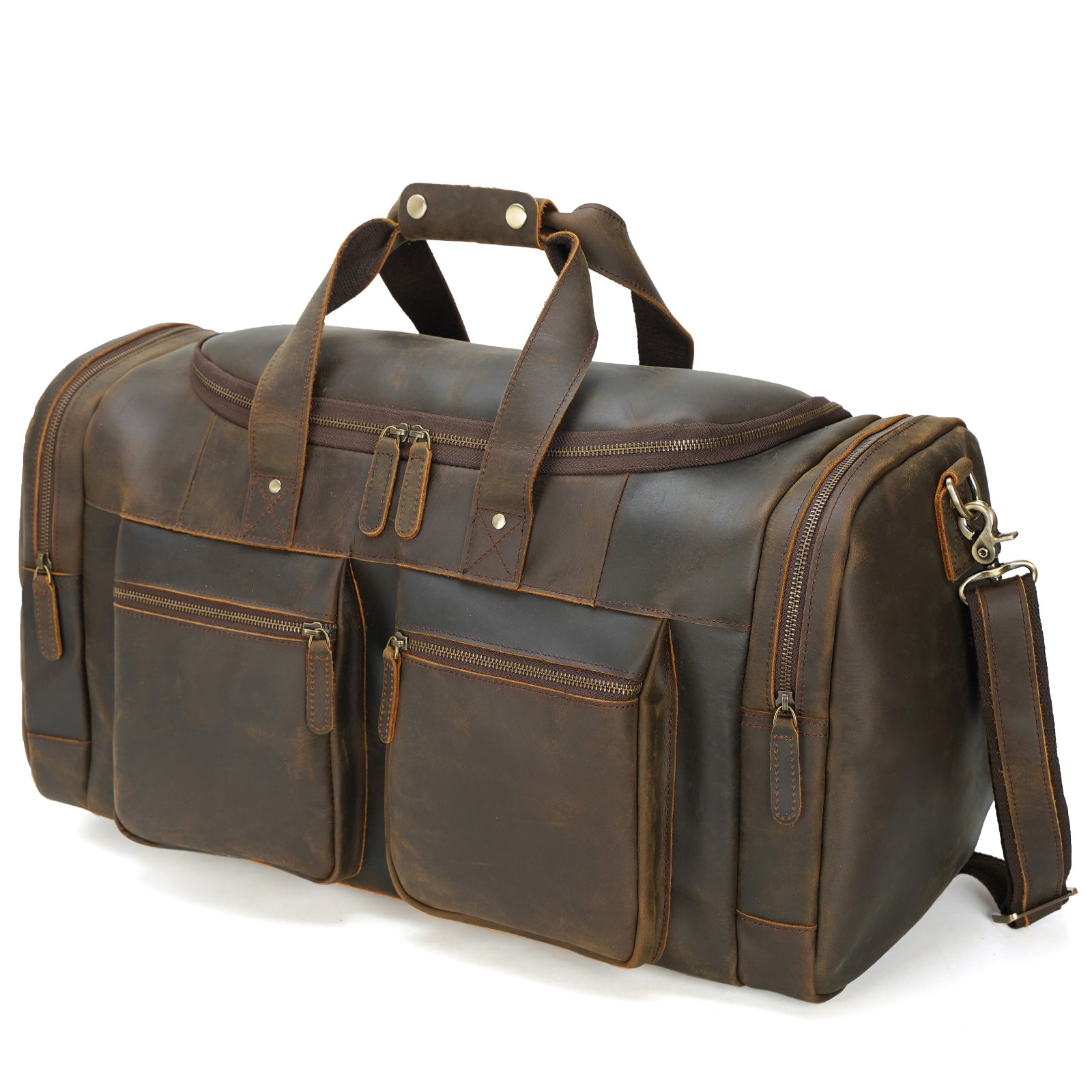 PREORDER: Buffalo Leather Duffle Bag by Vintage Gentlemen – Campmor