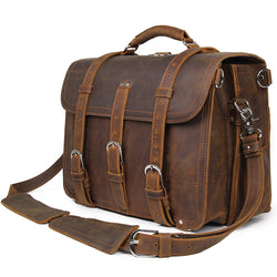 mens full grain leather briefcase