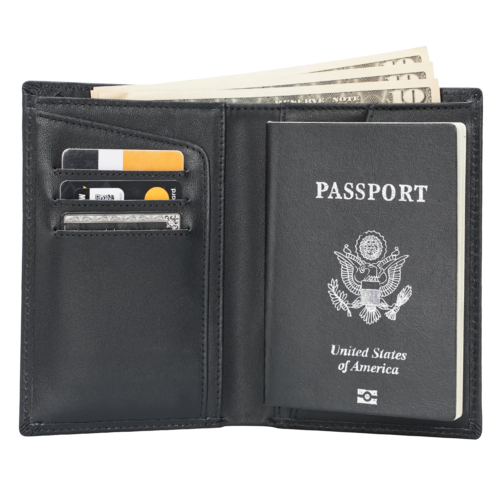 Hidden Passport Holder for Men & Women - RFID Blocking Slim Money