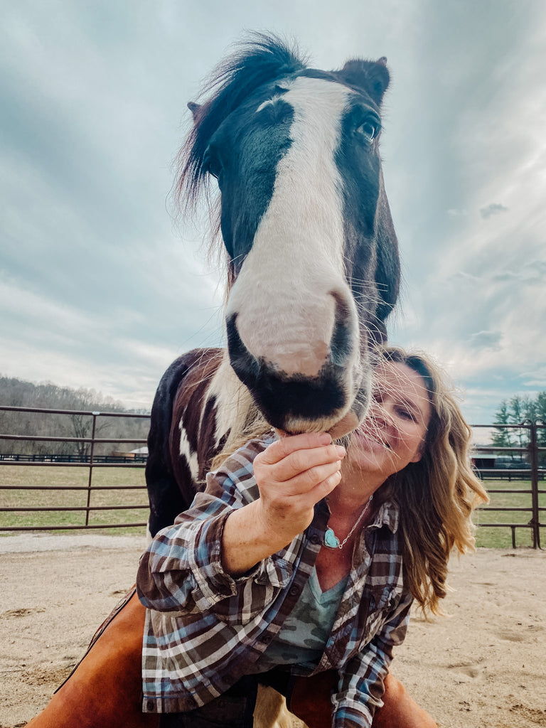 Gypsy Vanner Horse Cowgirl