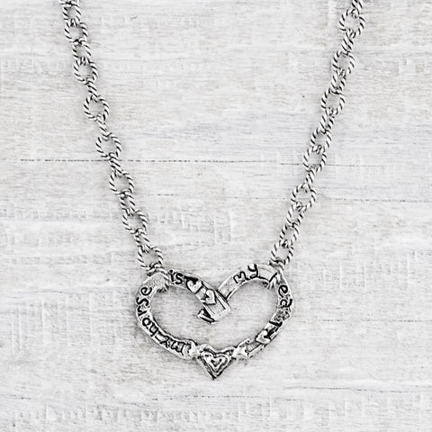 Horse is My Heart Necklace - Sterling Silver