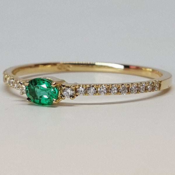 Statement Diamond Ring - Unique Diamond & Thick Gold Ring - Flat 8mm G –  NaturalGemsAtelier