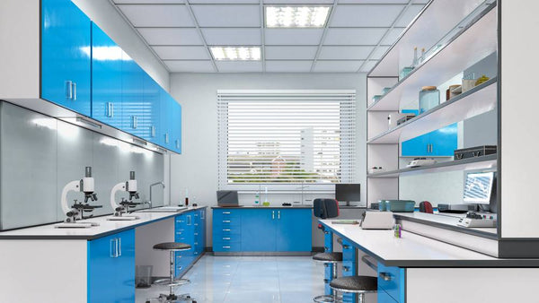 laboratory interior with workbench