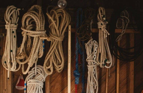 ropes stored in garage