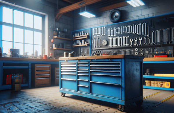 workbenches with drawers for mechanics and technicians