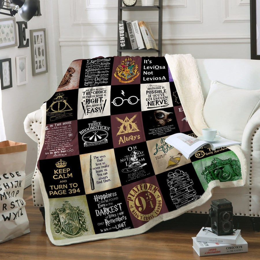 Harry Potter Quilt Blanket 5 Sizes Quilt Blanket Fleece Blanket Bedding Edemia Home Garden