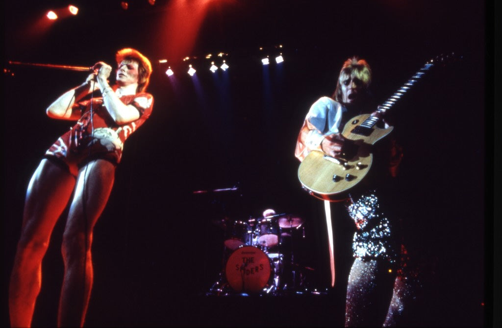 David Bowie and Mick Ronson in 1972