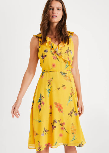 phase eight april floral twist front dress