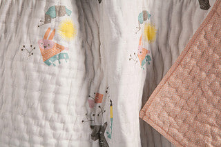 Menagerie Organic Cotton Hand-Quilted Blanket