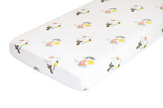 Menagerie Organic Cotton Percale Sheet, Forest Animals