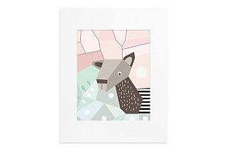 Menagerie Cubist Art Print - Deer 11 x 14