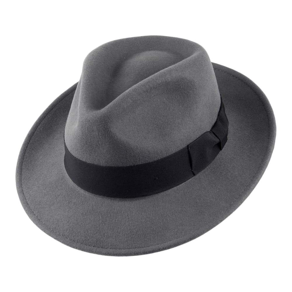 gray fedora mens