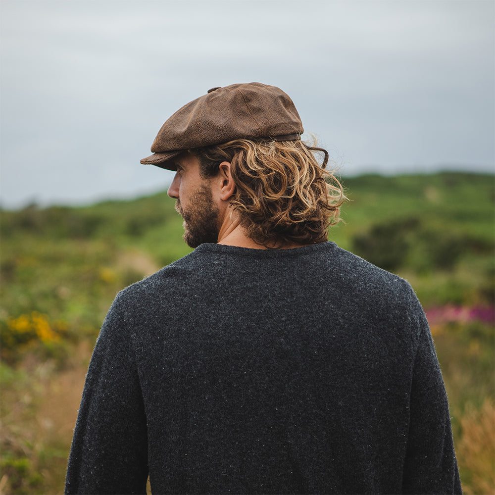 newsboy cap long hair