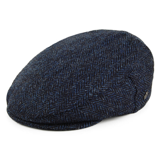 Harris Tweed Herringbone Ardmore Flat Cap - Blue-Black#N# – Jaxon & James