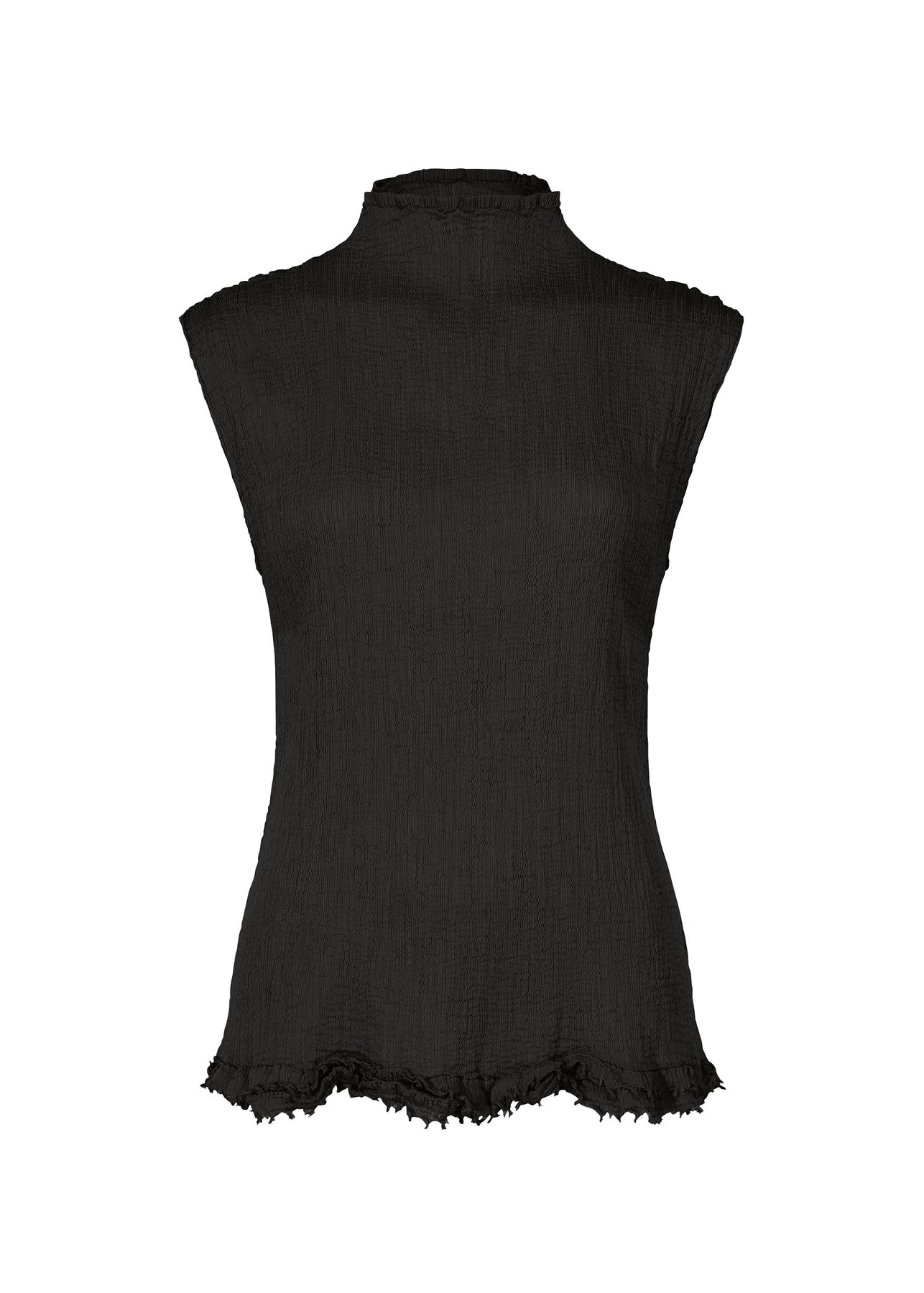 NOTCHED SEE-THROUGH CREPE TOP | The official ISSEY MIYAKE ONLINE STORE ...