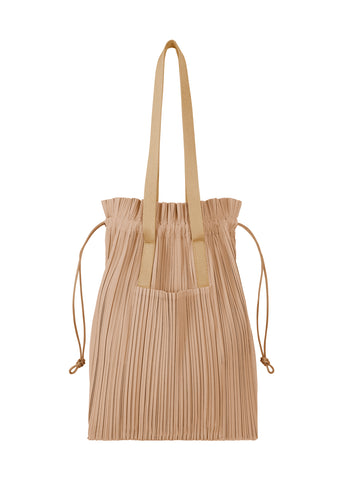 Beige Pleats small technical-pleated tote bag, Pleats Please Issey Miyake