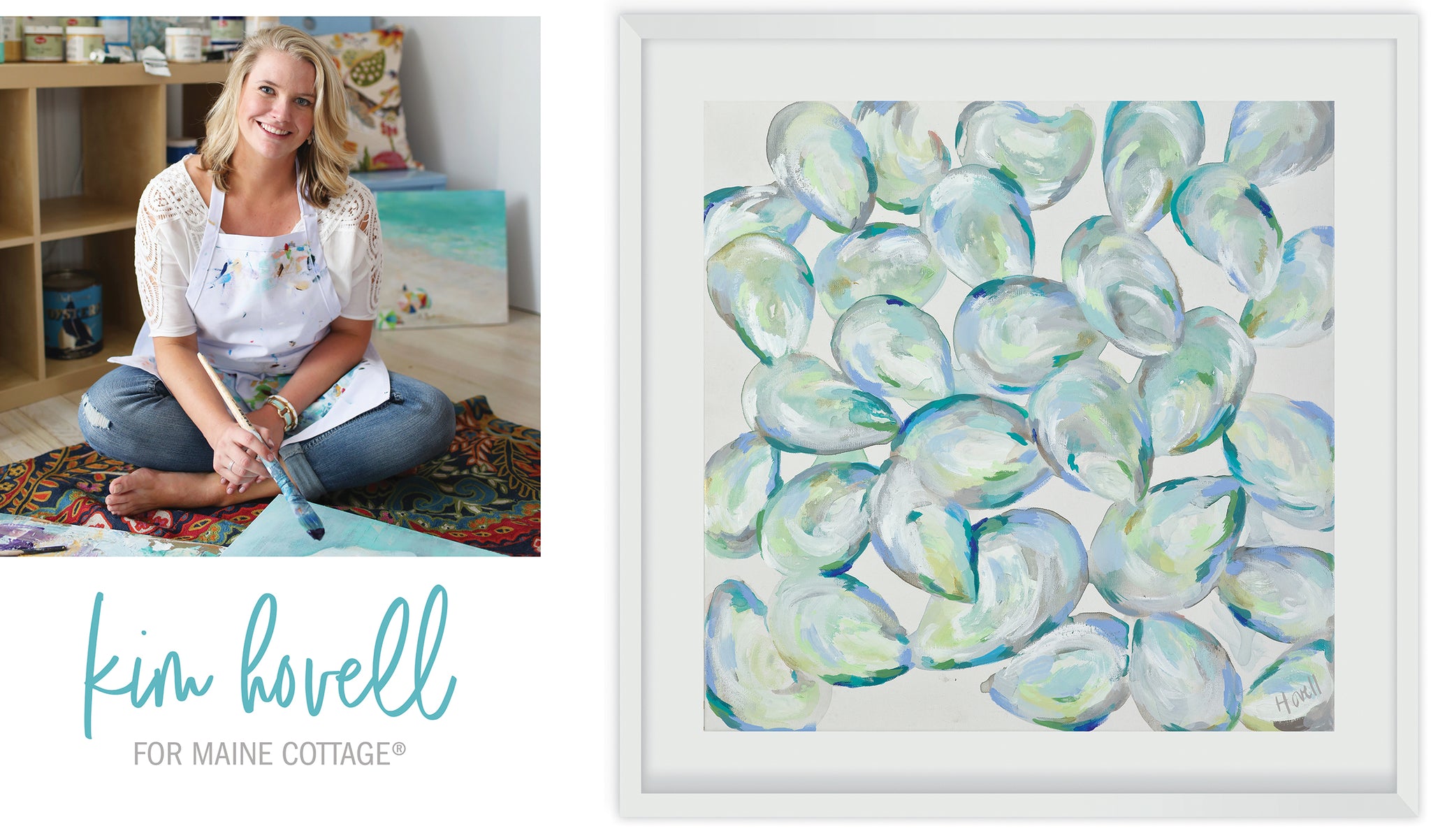 Kim Hovell Paintings for Maine Cottage