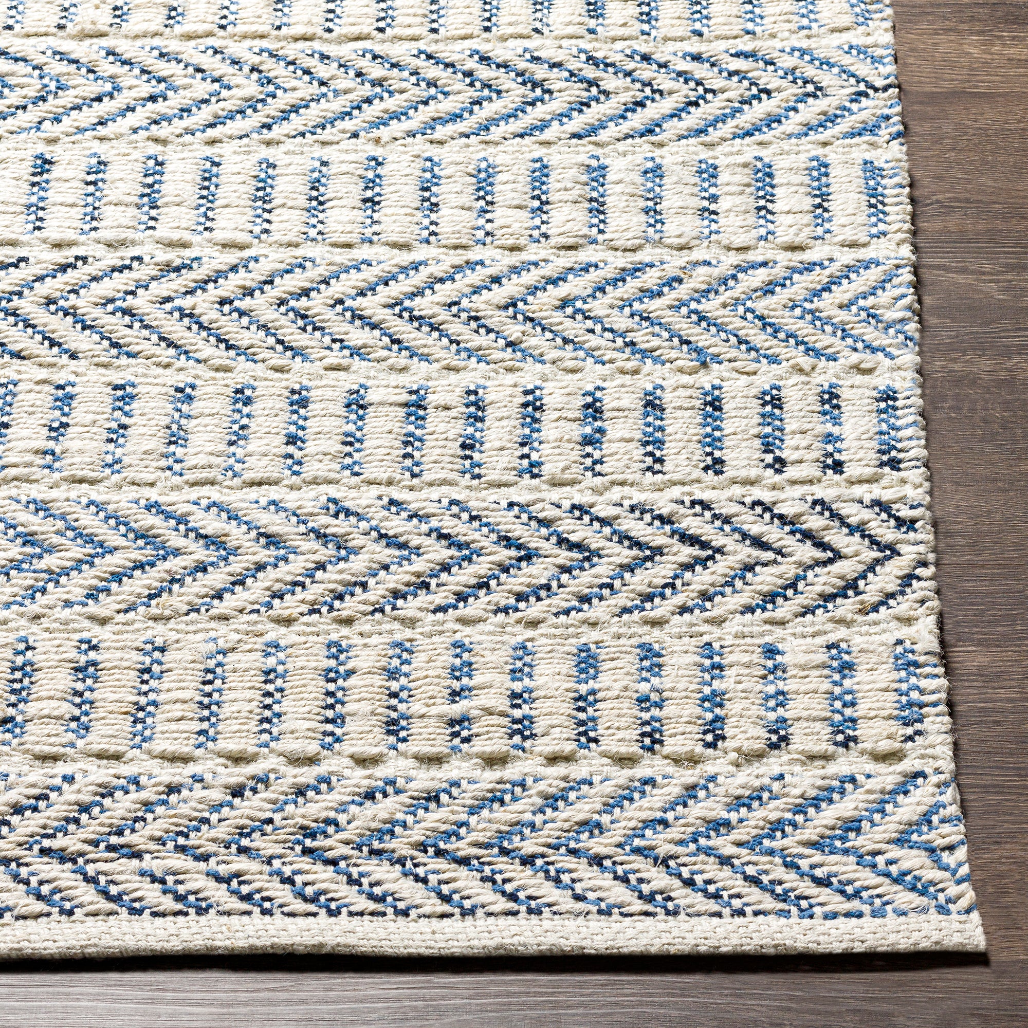 Mud Room Rug - Sunbrella Blue Stripe – Maine Cottage